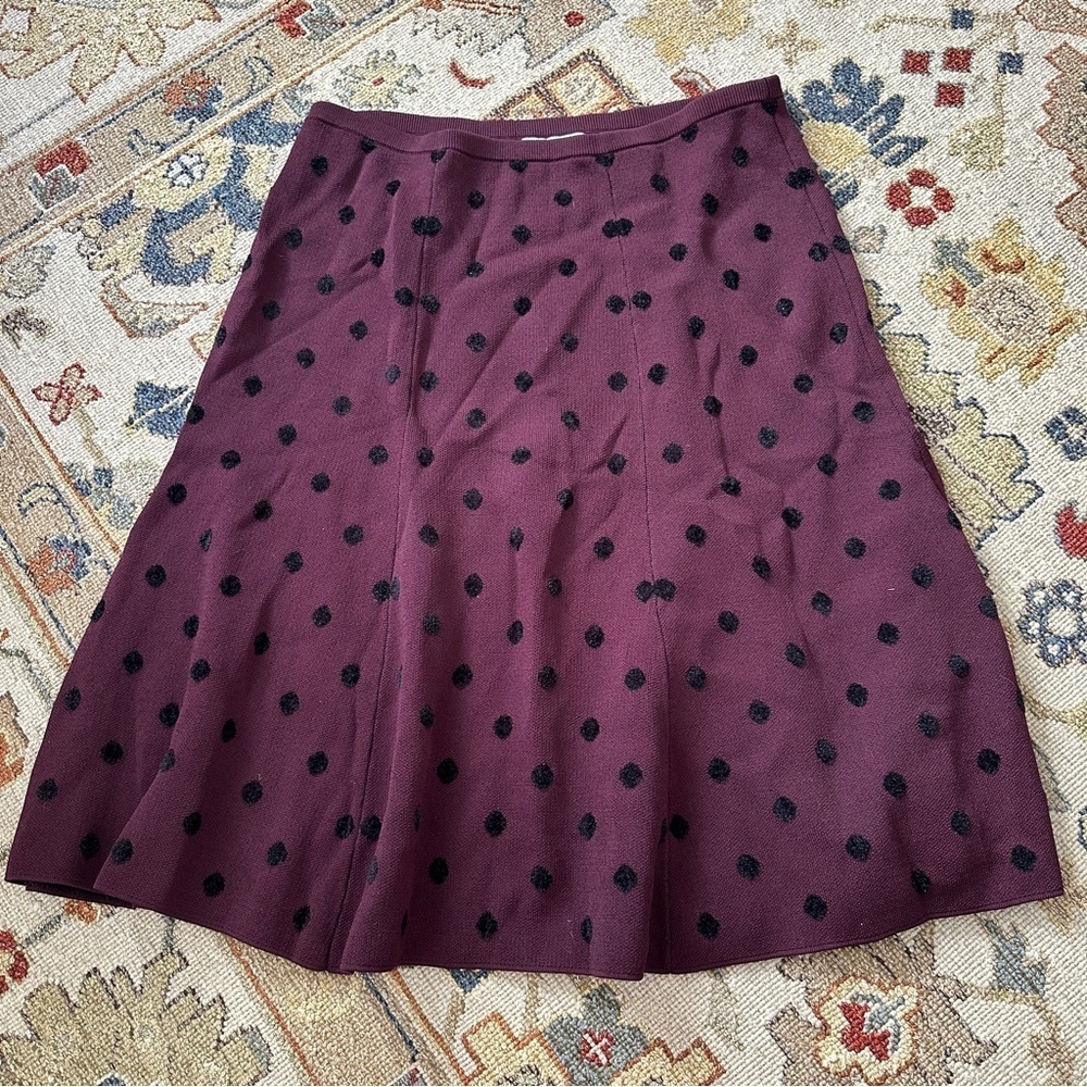 Thakoon Purple Polka Dot Skirt sz XL - Picture 2 of 7